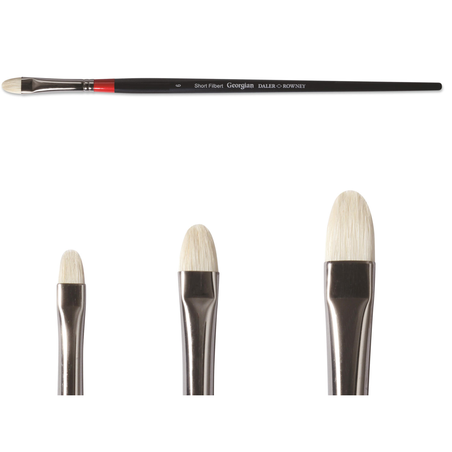 Daler-Rowney+Georgian+Short+Filbert+Brush+Series+18