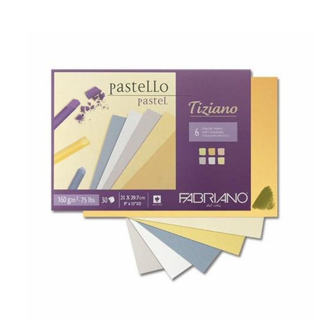 Fabriano Tiziano Pastel Blocks 6 Soft Colours 160 GSM A4