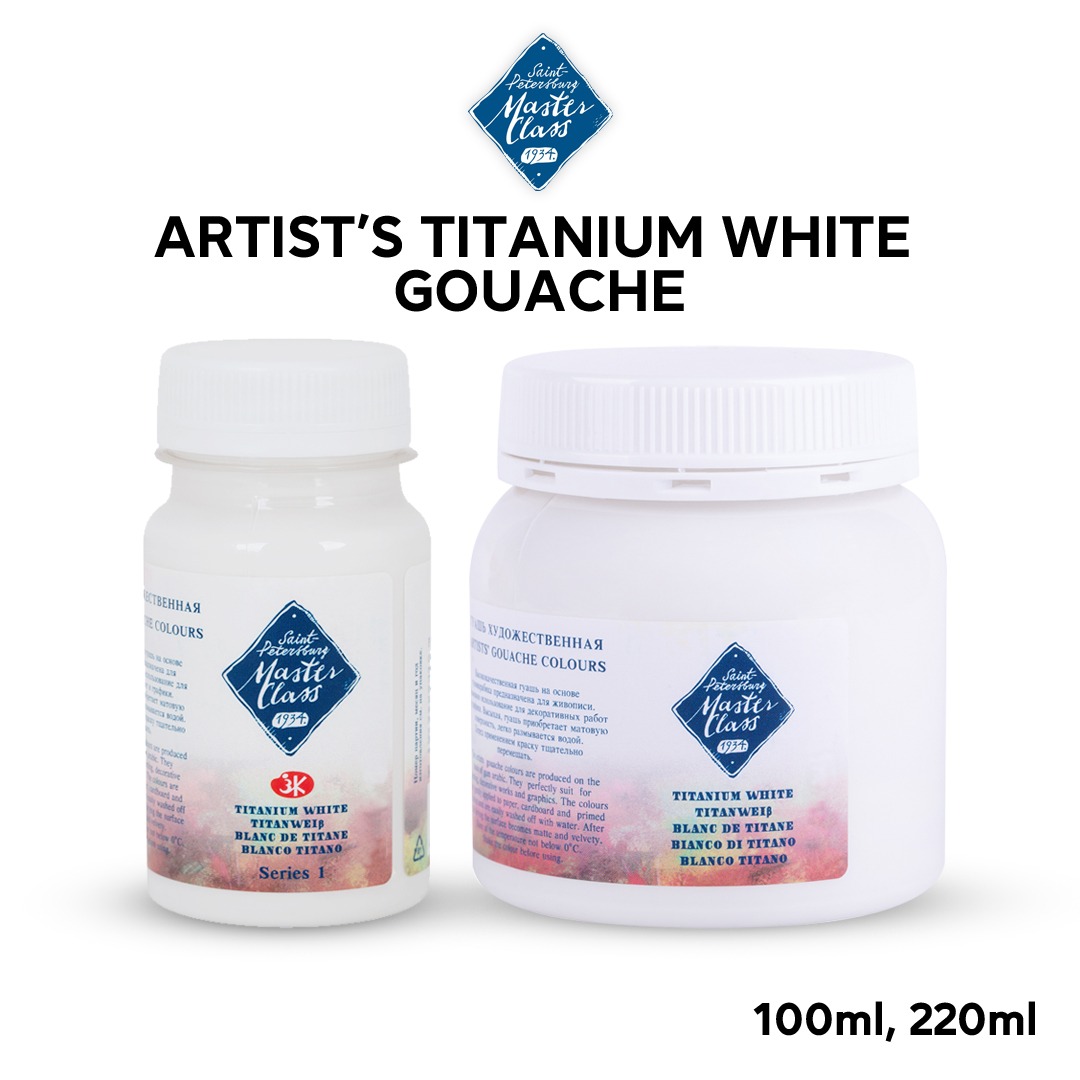 Master Class Gouache Titanium White 100ml & 220 ml