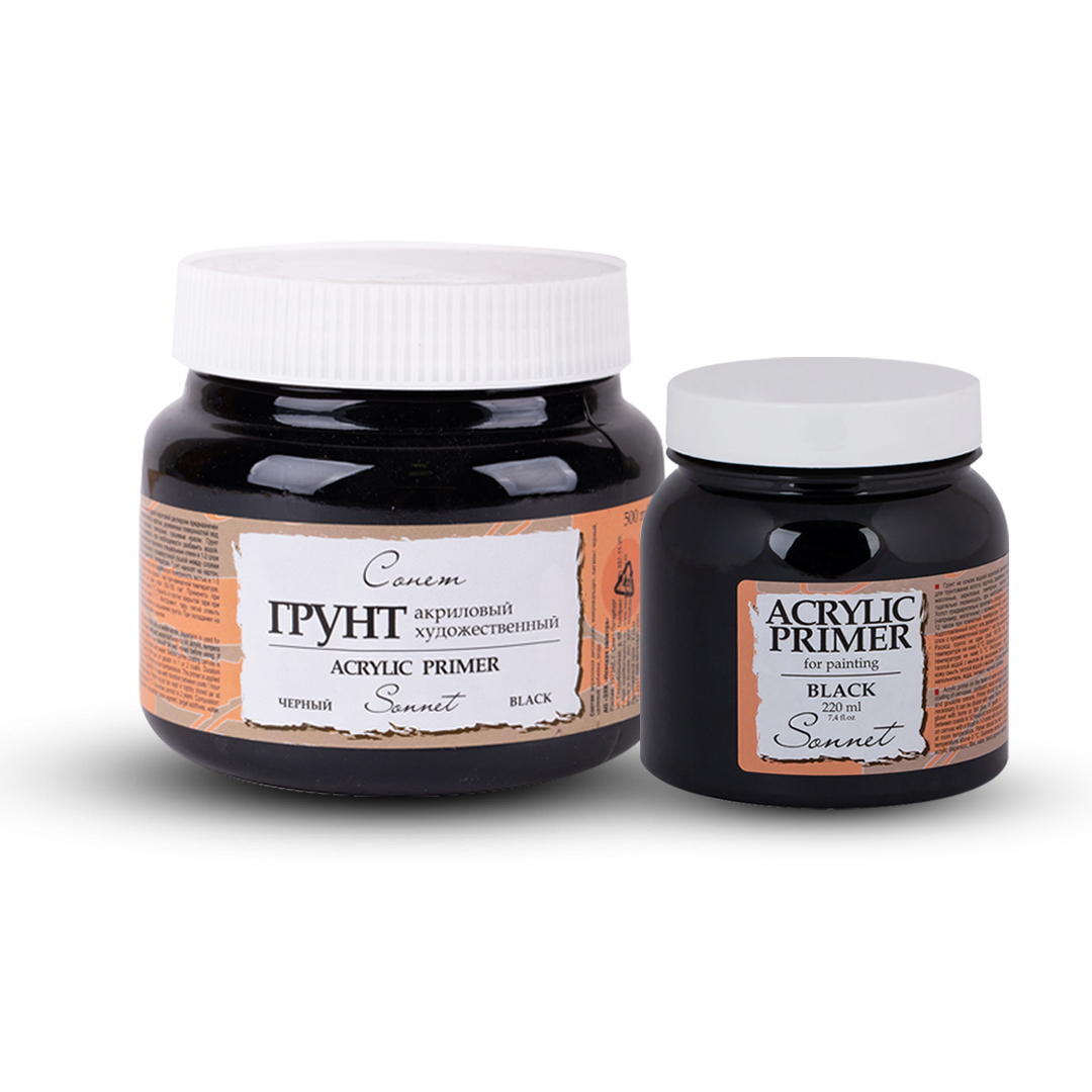 NEVSKAYA PALETTE / Acrylic primer "Sonnet" black jar 220ml/500ml