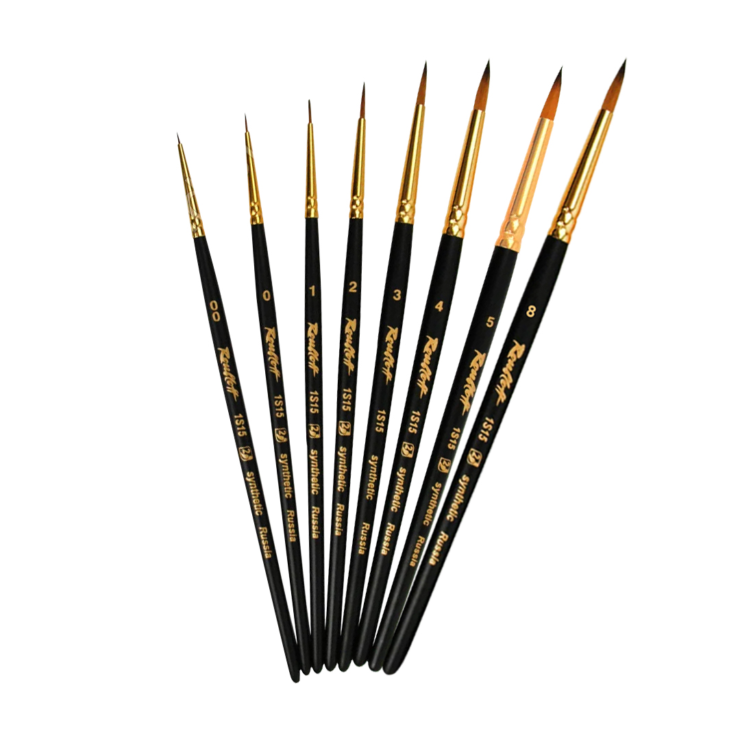 ROUBLOFF SYNTHETIC ROUND BRUSH SHORT HANDLE