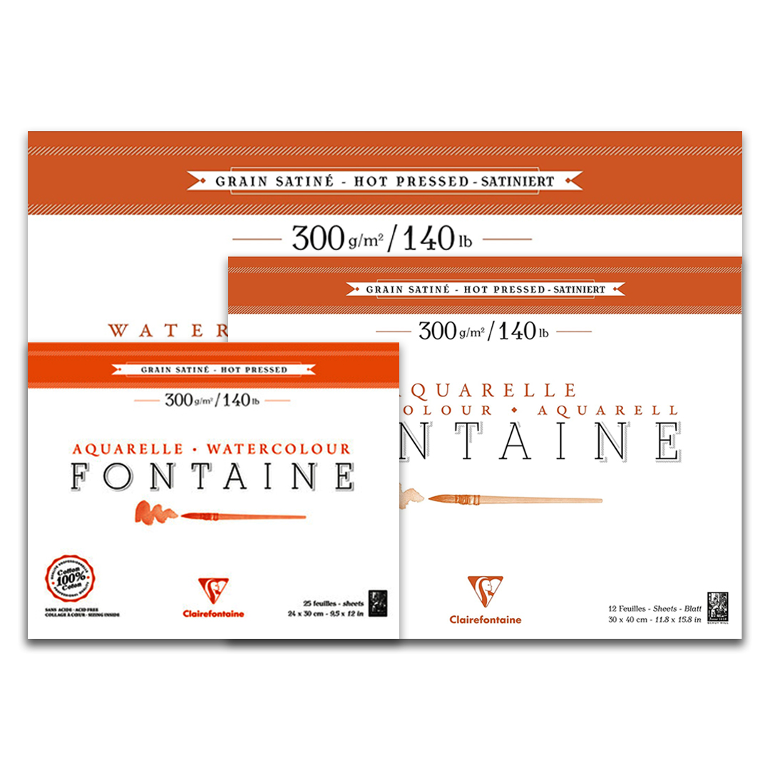 Clairefontaine Fontaine Hot Pressed Watercolour Pad