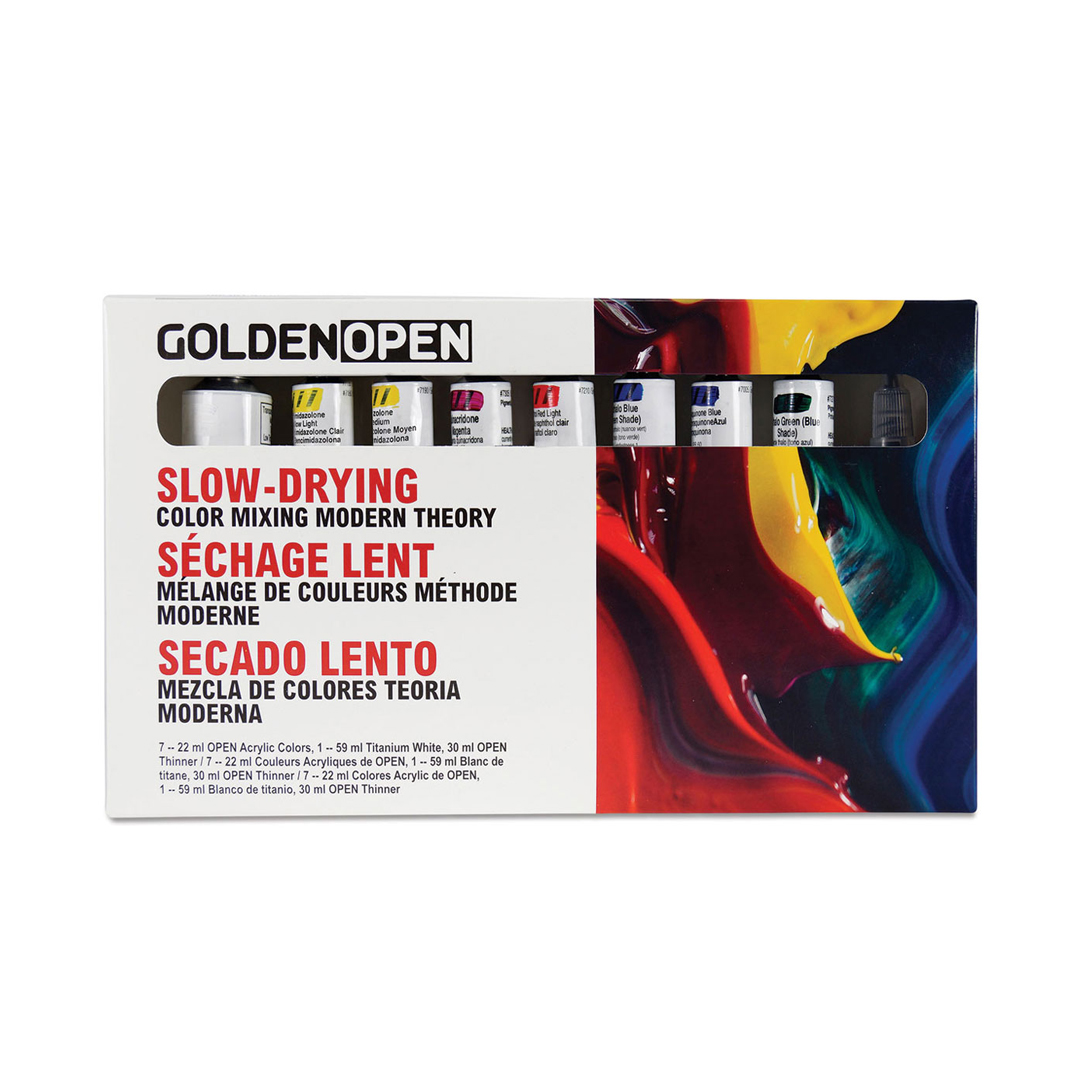 Golden® OPEN Slow-Drying Acrylics Color Mixing Modern Theory Set