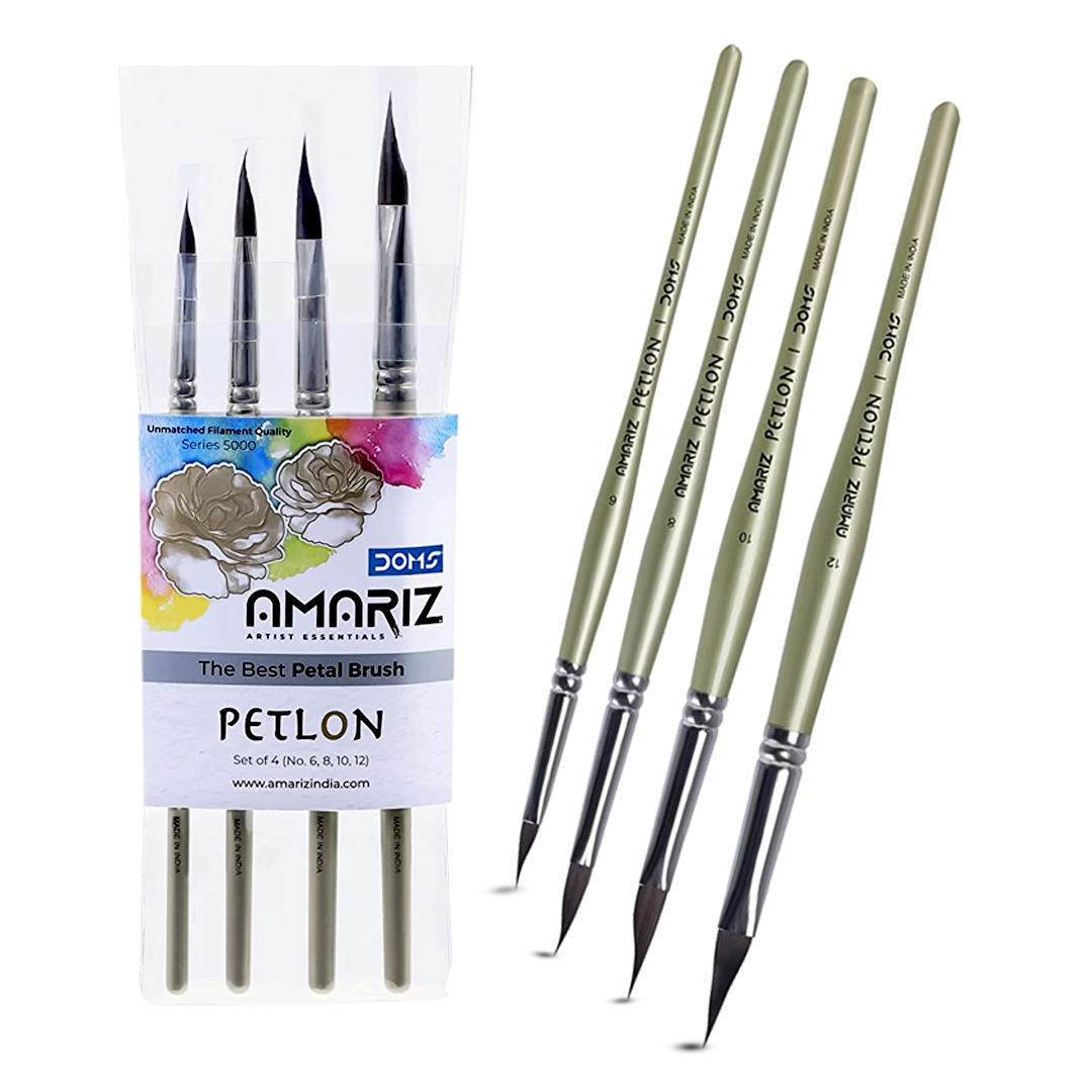 DOMS Amariz Artist Essentials Petlon Petal Painting Brush - Set of 4 page