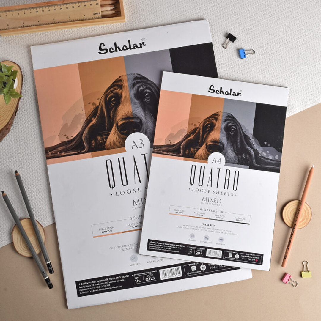 Scholar Quatro Mixed Toned Paper Loose Sheets